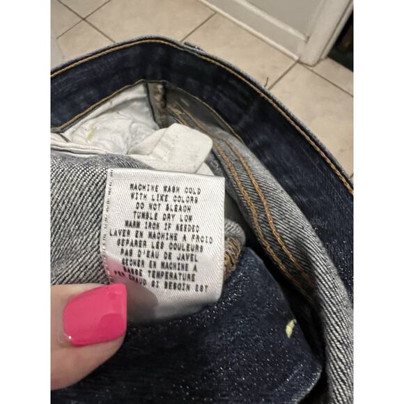 Guess Mid Rise Boot Cut Blue Jeans Sz 32 Stretch Vintage 90’s - Picture 7 of 7